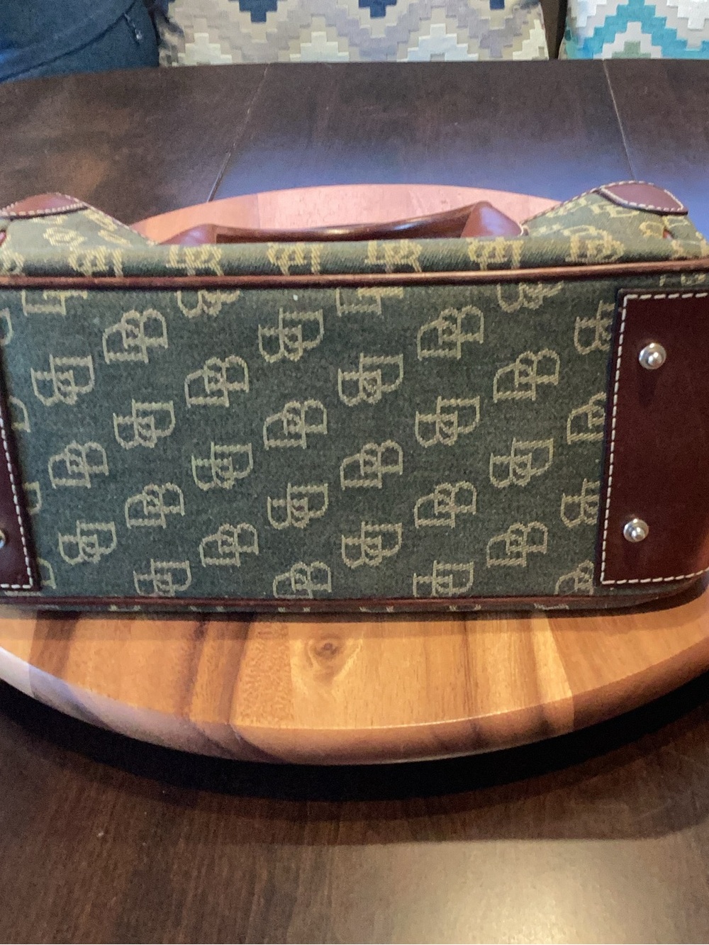 Dooney & Bourke Logo Jacquard Leather-Trim Satchel - Picture 7 of 16